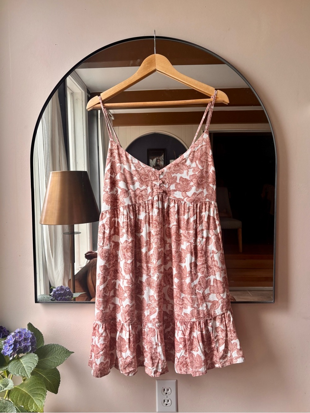 ABERCROMBIE + FITCH | new with tags pink floral baby doll dress | size large - Picture 2 of 3